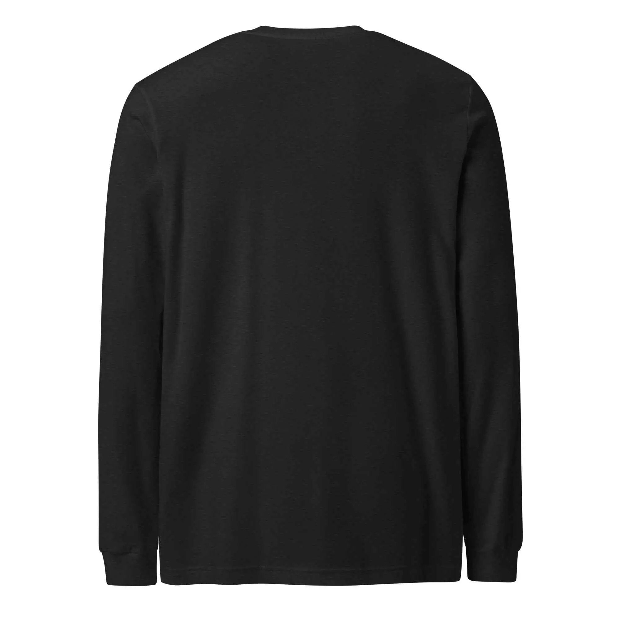 Black Heather unisex long-sleeve T-shirt with "Life Is Better With Cats" slogan, perfect for cat lovers, by Greg's AZ Store.