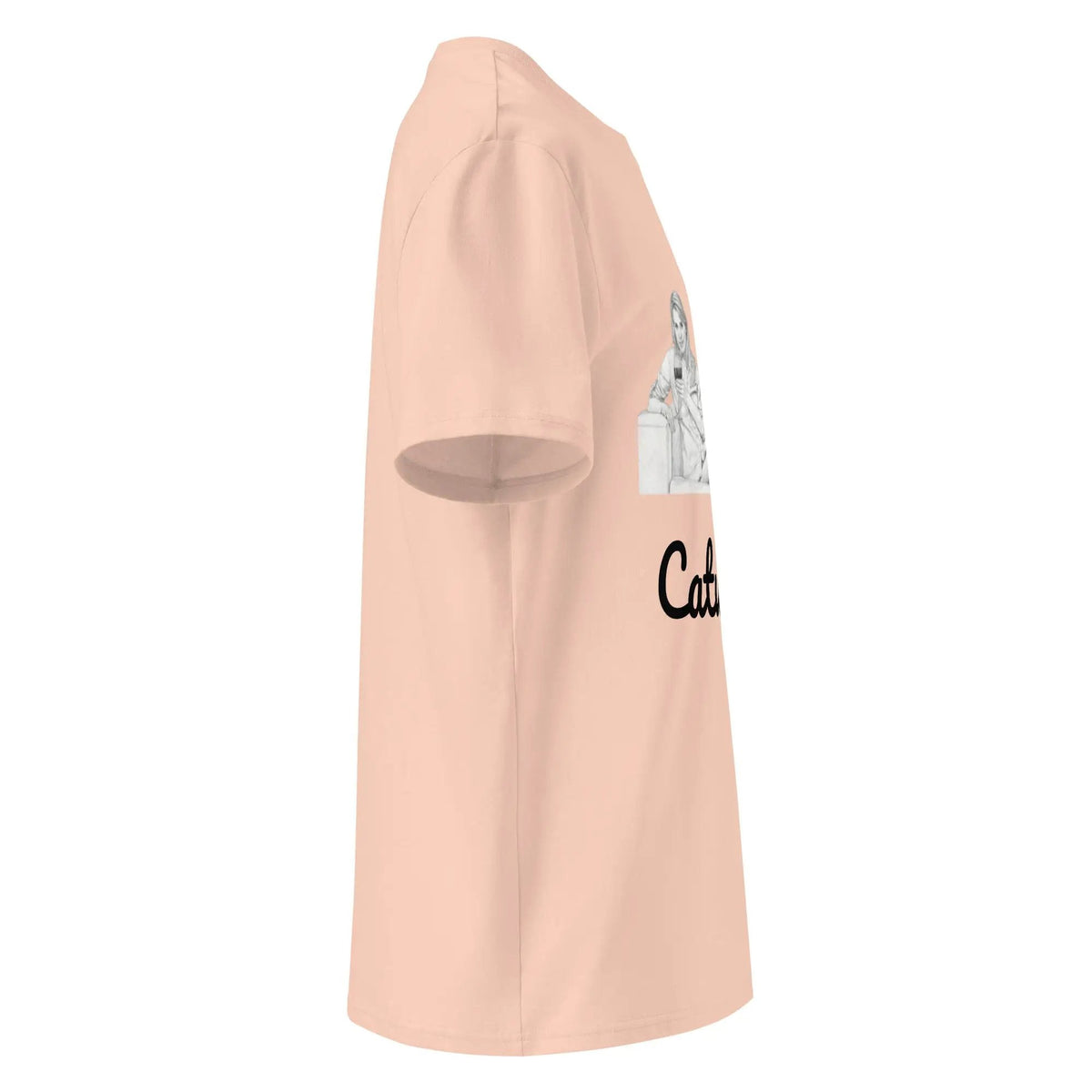Unisex Caturday Women's T-Shirt by Stanley/Stella made of organic cotton, featuring a Fraiche Pêche color.